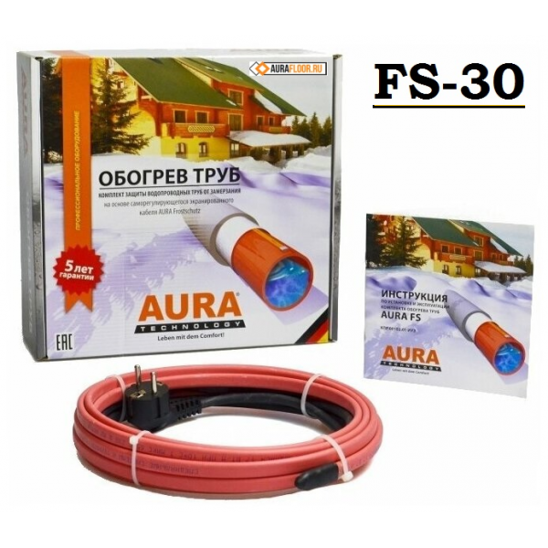 AURA FS 30-12 кабель 12 м для обогрева желобов и водостоков